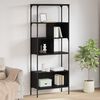 vidaXL Bookcase Black Oak 76 x 33 x 188.5 cm Engineered Wood