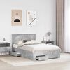 vidaXL Bed Frame Concrete Grey 120 x 200 cm Engineered Wood