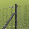 vidaXL Fence Post Grey 25 x 1.4 m (19 x 19 mm mesh) Steel and PVC