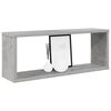 vidaXL Wall Cube Shelf 6 pcs Concrete Grey 60x15x23 cm Engineered Wood
