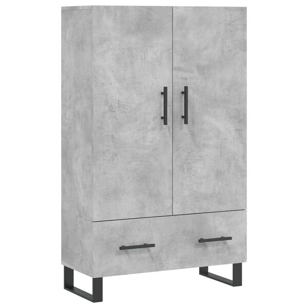 vidaXL Highboard Concrete Grey 69.5x31x115 cm Engineered Wood