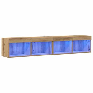 vidaXL TV Cabinet Set Wall-mounted 2 pcs Artisan Oak 80 x 30 x 30 cm