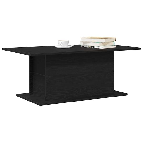 vidaXL Coffee Table Black Oak 102 x 55.5 x 40 cm Engineered Wood