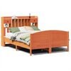 vidaXL Bookcase Bed without Mattress Wax Brown 150x200 cm King Size Solid Wood Pine