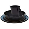 Eurotrail Tableware Bahia16 pcs Melamine Black and Blue