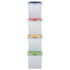 vidaXL Stackable Dustbins 4 pcs 80 L White