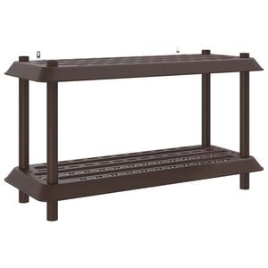 vidaXL Shelving Unit 2-Tier 100 x 40 x 55.5 cm PP Brown