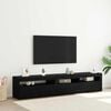 vidaXL TV Cabinet 2 pcs Black Oak 195 x 35 x 40 cm Engineered Wood