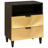 vidaXL Bedside Table Black and Gold 50 x 33 x 62 cm Engineered Wood
