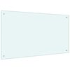 vidaXL Kitchen Backsplash White 100 x 60 cm Tempered Glass