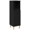 vidaXL Bathroom Furniture Set Wall-mounted with Door 3 pcs Black Oak