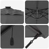 vidaXL Umbrella Anthracite 284 x 286x 270 cm Polyester and Aluminium