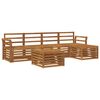 vidaXL Outdoor Sofa Set 6 pcs Natural Solid Acacia Wood