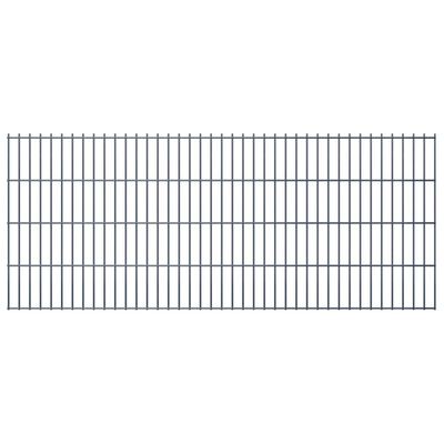 vidaXL 2D Gabion Fence Galvanised Steel 2.008x0.83 m 4 m (Total Length) Grey