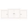 vidaXL Sideboard White 164x37x68 cm Solid Wood Pine