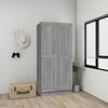 vidaXL Wardrobe Grey Sonoma 82.5x51.5x180 cm Engineered Wood