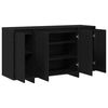 vidaXL Sideboard Black Oak 135 x 41 x 75 cm Engineered Wood