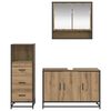vidaXL Bathroom Furniture Set 3 pcs Artisan oak Engineered wood