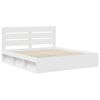 vidaXL Bed Frame with Headboard White 180 x 200 cm Solid Pine Wood