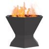 vidaXL Fire Pit Black 50 x 50 x 40 cm Steel