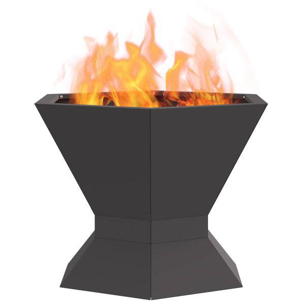 vidaXL Fire Pit Black 50 x 50 x 40 cm Steel