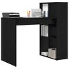 vidaXL Desk with Shelf Black Oak 108 x 55 x 103.5 cm Engineered Wood