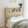 vidaXL Headboard Cabinet with LED Sonoma 120 x 16.5 x 103.5 cm