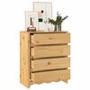 vidaXL Chest of Drawers Drammen Oak 76.5 x 40 x 91 cm Solid Pine wood