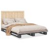 vidaXL Bed Frame without Mattress Grey 140x200 cm Solid Wood Pine