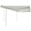 vidaXL Manual Awning 4.5 x 3.5 m Cream 100% Polyester