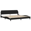 vidaXL Bed Frame without Mattress "Zadar" Black and White 200x200 cm Faux Leather