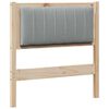 vidaXL Upholstered Headboard Brown 75 cm Solid Pine Wood