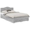 vidaXL Bed Frame with Drawer Grey Sonoma 135 x 190 cm Engineered Wood