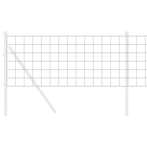 vidaXL Euro Fence Grey 0.4 x 25 m PVC-coated iron