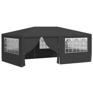 vidaXL Professional Party Tent with Side Walls 4x6 m Anthracite 90 g/m?