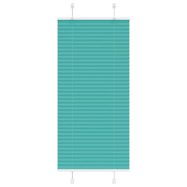 vidaXL Pleated Blind Petrol Green 60x100 cm Fabric Width 59.4 cm Polyester
