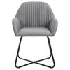 vidaXL Dining Chairs 4 pcs Light Grey Fabric