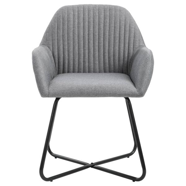 vidaXL Dining Chairs 4 pcs Light Grey Fabric