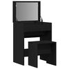 vidaXL Dressing Table Black oak 60 x 40 x 75 cm Engineered wood