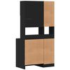 vidaXL Kitchen Cabinet Black 95x50x180 cm Engineered Wood