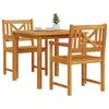vidaXL Garden Dining Set 3 pcs Brown Solid Acacia wood
