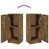 vidaXL Sideboards 2 pcs Smoked Oak 30x30x70 cm Engineered Wood