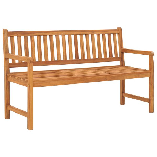 vidaXL 3-Seater Garden Bench with Table 150 cm Solid Teak Wood