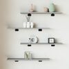 vidaXL Wall Shelves 4 pcs Grey Sonoma 60x10x1.5 cm Engineered Wood