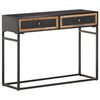 vidaXL Console Table | Black, Brown | Solid Mango Wood, Iron, MDF | Medium