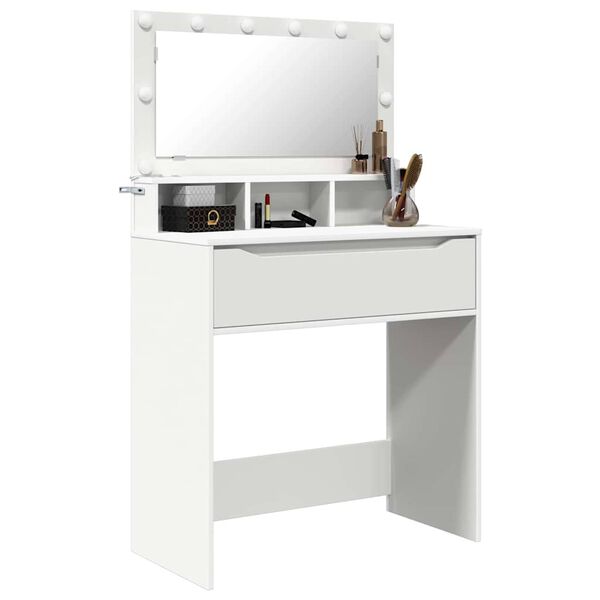 vidaXL Bedroom Dressing Tables with Drawer White 80 x 39.6 x 135 cm