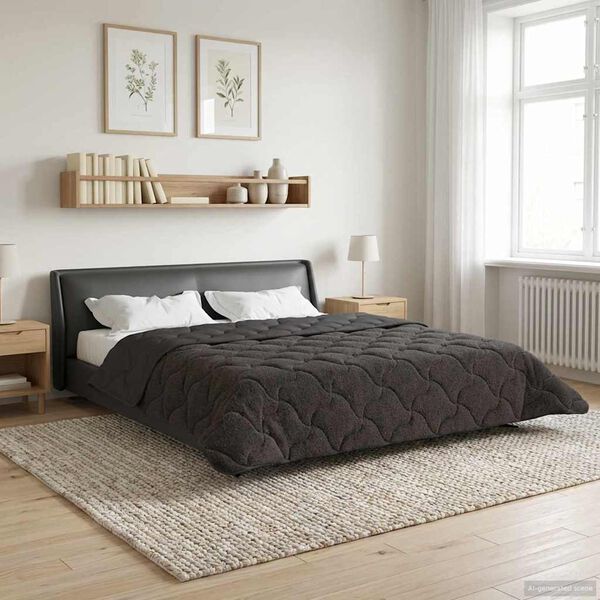 vidaXL Full Year Duvet Quilted Anthracite 200 x 220 cm