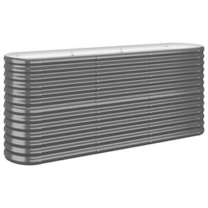 vidaXL Garden Raised Bed Galvanised Steel 152x40x68 cm Anthracite