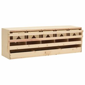 vidaXL Chicken Laying Nest | Brown and natural wood | Solid pine wood, plywood