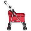 vidaXL Folding Dog Stroller Red 76x50x100 cm Oxford Fabric